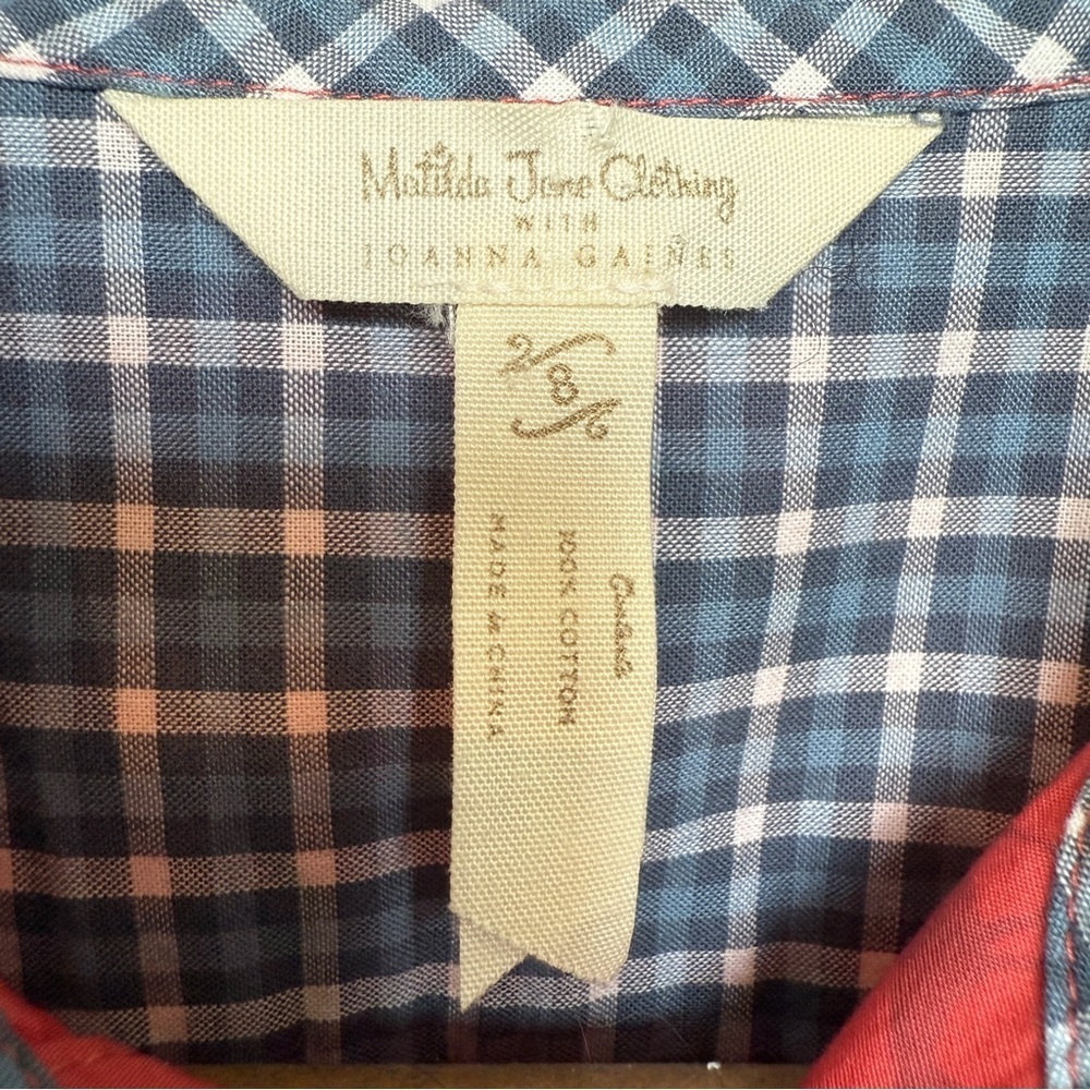Matilda Jane x Joanna Gaines Boys Size 8 Red Horse Button-Up Shirt Short Sleeve - Picture 6 of 10